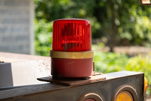 Emergency alert signal outdoor location emergency equipment natural setting close-up safety concept photo