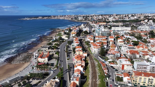 Outdoor Estoril Coast in Cascais District of Lisbon in Portugal.. Beauty Cinematic. photo