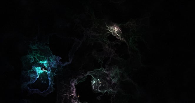 Cosmic Nebula in Deep Space Blue Gray photo