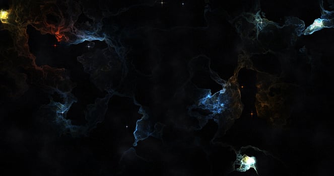 Cosmic Nebula in Deep Space Colorful photo