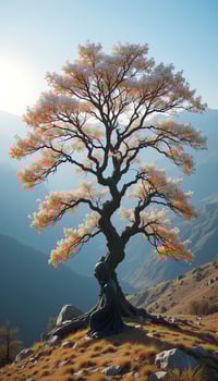 A Lone White Tree Touching the Sky photo