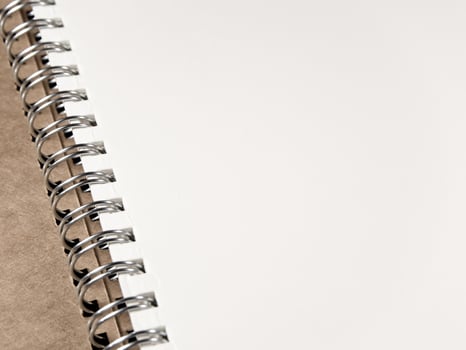 White paper page of spiral Note Book photo
