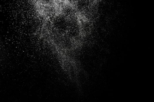 Cosmic background. Fine water particles in total darkness photo