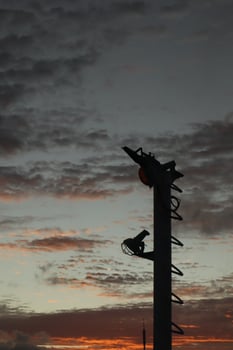 A sunset with clouds photo