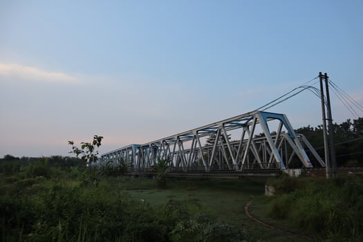 A bridge over a river photo
