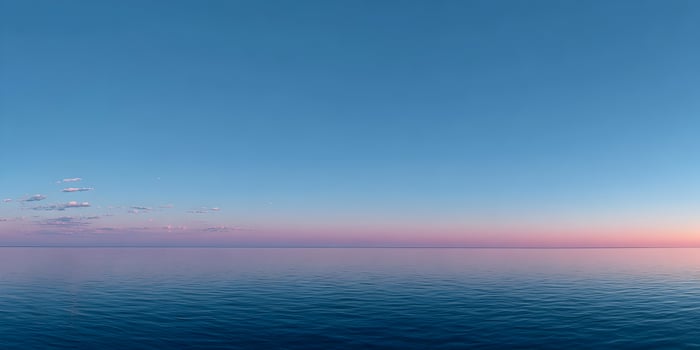 Peaceful Ocean Sunset Pink Sky Calm Water Landscape photo