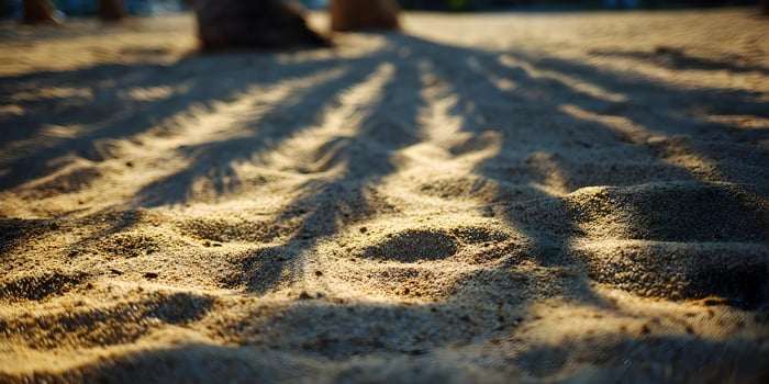 Beach Sand Texture Close Up Golden Hour Sunlight Shadows photo