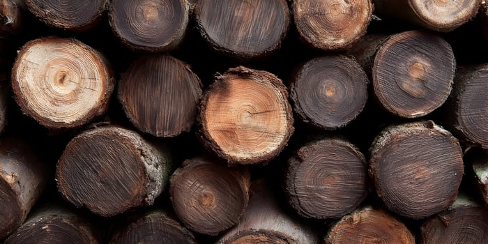 Stacked Wood Logs Brown Timber Cross Section Tree Rings photo