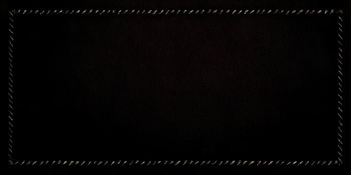 Dark Brown Leather Texture Background with Golden Rope Frame photo