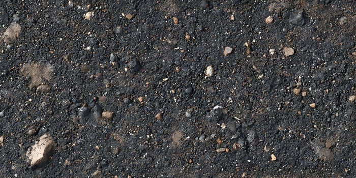 Dark Gray Soil Ground Texture with Small Rocks and Pebbles Seamless Pattern photo