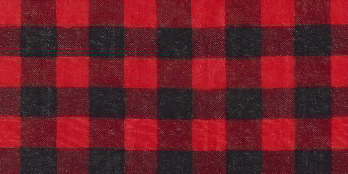 Seamless pattern of red and black buffalo plaid fabric texture photo