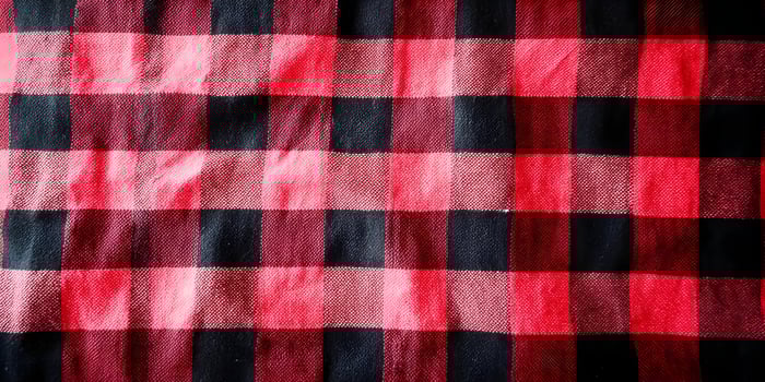 Red and Black Checkered Fabric Texture Close Up photo