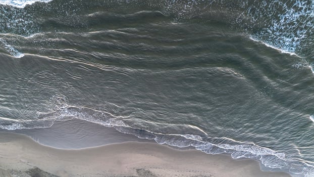 Tyrrhenian Sea, Mediterranean Sea seascape of Viareggio, Italy, View from above. photo