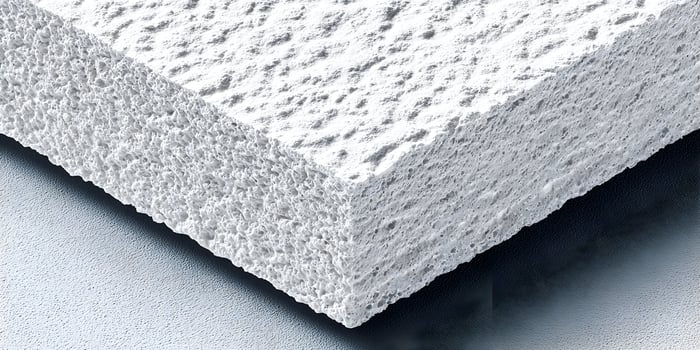 Closeup White Porous Material Sample Texture Detailed Surface photo