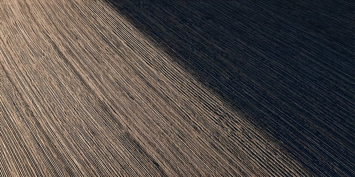 Aerial View of Plowed Agricultural Field Two Tone Brown and Dark Brown Soil Texture photo