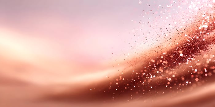 Rose Gold Glitter Wave Abstract Background photo
