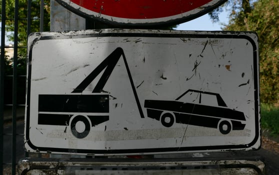 no parking tow away sign photo