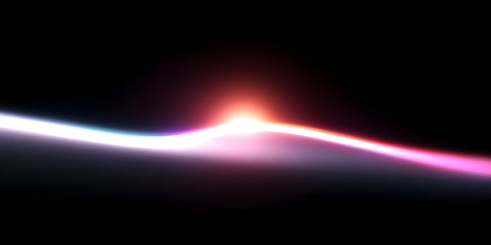 Glowing Light Trail Abstract Background Orange Pink Blue photo