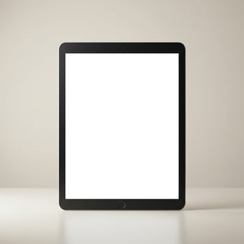 Black Tablet PC Mockup with Blank Screen photo