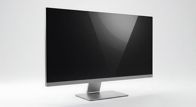 Modern Computer Monitor Display on White Background for Tech Advertising photo
