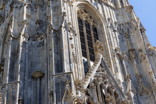 St. Stephens Cathedral, in Vienna, Austria. Facades of historical buildings. photo