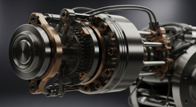 Precision engineered metallic gears and intricate components of a modern machine photo