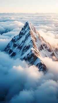 Whispers of the Morning Wind on a Frozen Peak photo