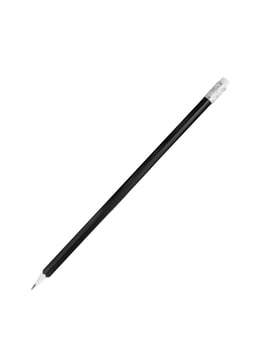 black pencil isolated on white photo