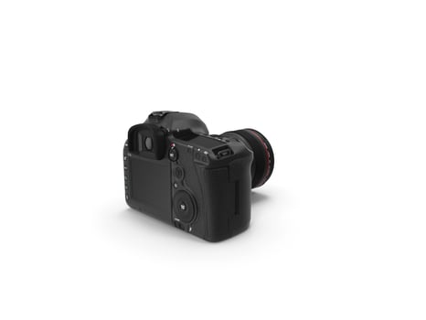 Professional DSLR Camera A Detailed View 3d white background photo