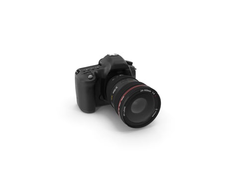 Professional DSLR Camera Photography Equipment 3d white background photo