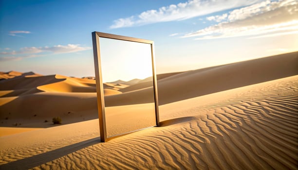 Mirror In Desert Landscape photo