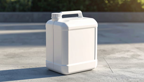 White Jerry Can On Concrete Surface photo