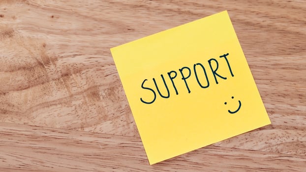 Supportive actions encouraging positivity office graphic design creative space close-up motivation photo