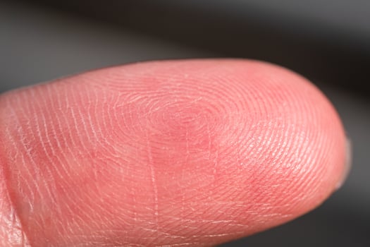 Fingerprint evidence collection forensic science lab macro investigative environment close-up viewpoint photo