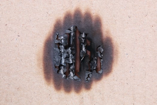 Black burn on paper for pattern photo