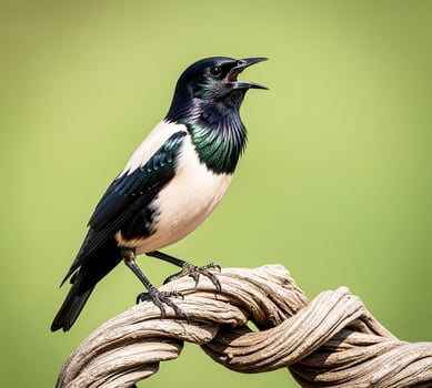 Rosy Starling Bird Perched on a Branch photo