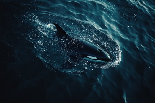 Orca in deep water photo