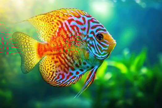 A colorful fish swimming in the water photo