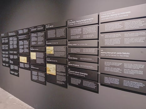 Historical Timeline of Indonesian Wars and Events, 1878-1945, Museum Exhibit photo