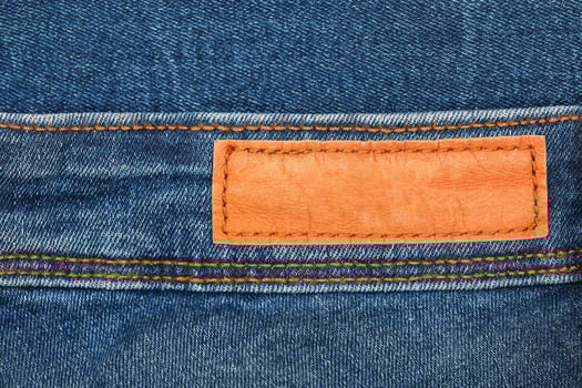 leather jeans label for pattern photo