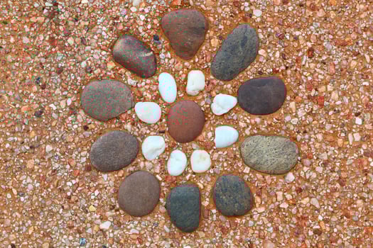 Orange stone floor background for home decoration photo