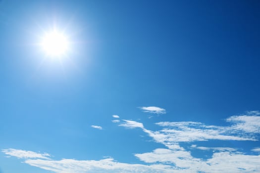 sunshine on blue sky photo