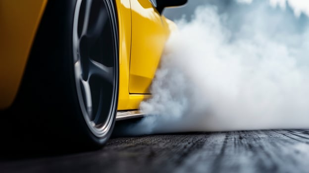Drift Challenge Racing Car in Action Kicking Up photo
