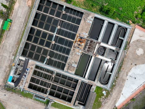 Advanced Municipal Water Purification And Treatment Facility Showcasing Engineering Innovation, Clean Water Management Technologies, And Environmental Responsibility For Urban Development photo