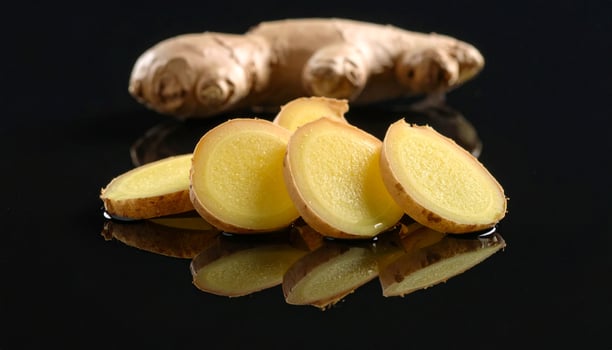 Ginger Slice On Black Gloss photo