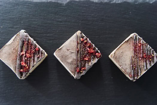 Healthy desserts on a black tray. Proper gluten-free nutrition. photo