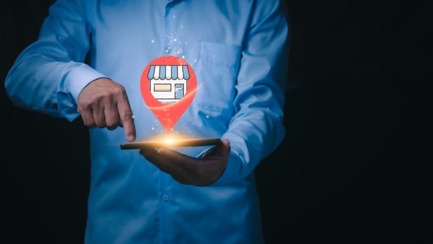 Digital Marketing Concepts, Local SEO, and Consumer Experience in Online Business Reviews Users Find Store Locations Using GPS on Smartphones, Lifestyle Technology photo