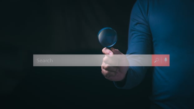Search Engine Optimization Technology Businessmen use the Internet to find information, articles, news, and analysis, as well as SEO website optimization for search quality. photo
