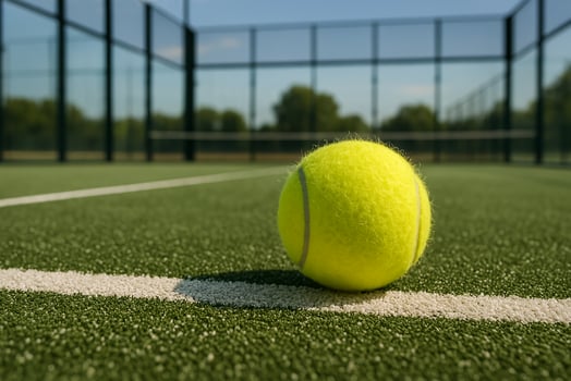 padel ball on padel court photo