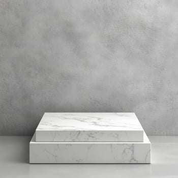 Empty podium showcases product pedestal design for display purposes, ideal for showcasing cosmetics or other items in minimalistic or modern settings photo